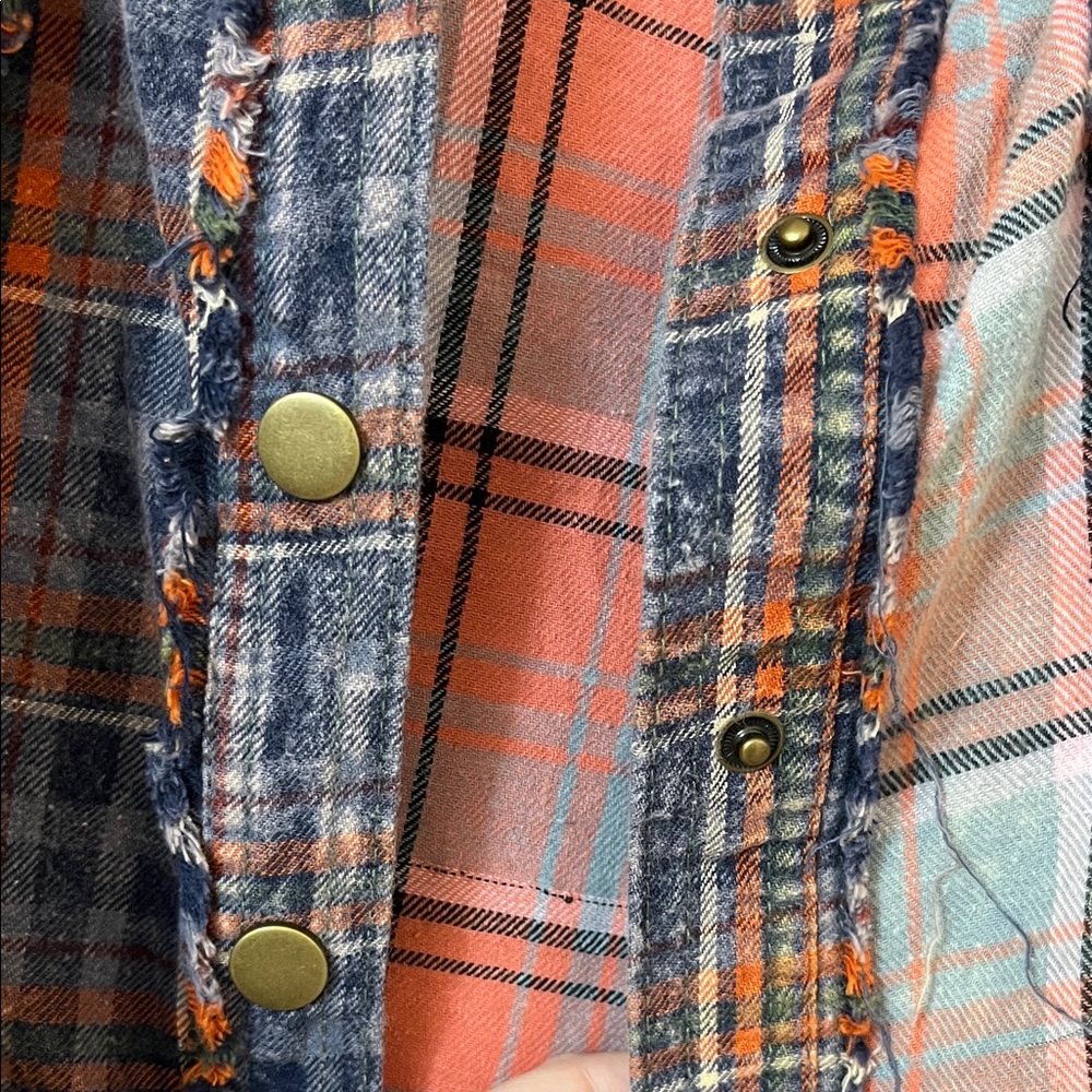 Oli & Hali Plaid Button Down Shirt - Red and Blue - Picture 7 of 12